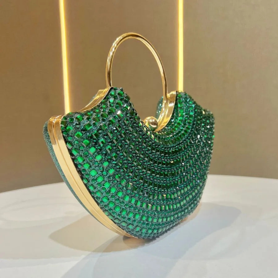 Fashionable Water Diamond Clutch Bag