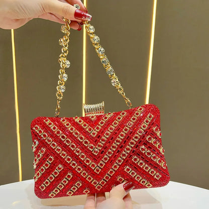New Evening Gown Diamond Clutch Bag