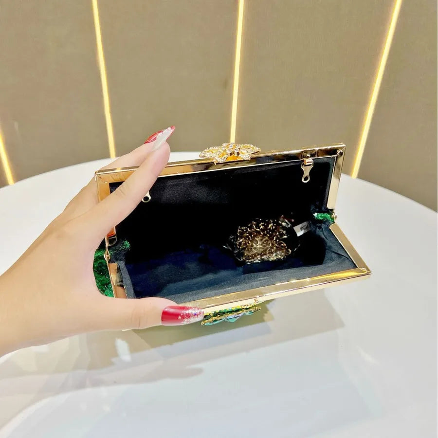 Elegant Diamond Embedded Clutch Bag