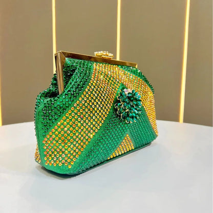 Elegant Diamond Embedded Clutch Bag