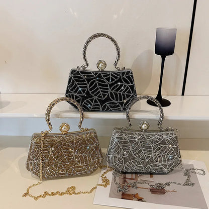 Diamond Embedded Retro Evening Bag