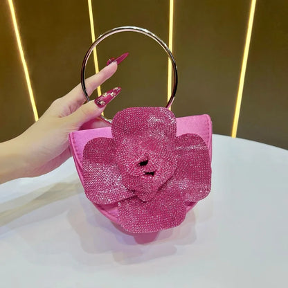 Fashionable Tea Rose Shiny Handbag