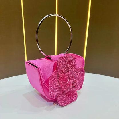 Fashionable Tea Rose Shiny Handbag