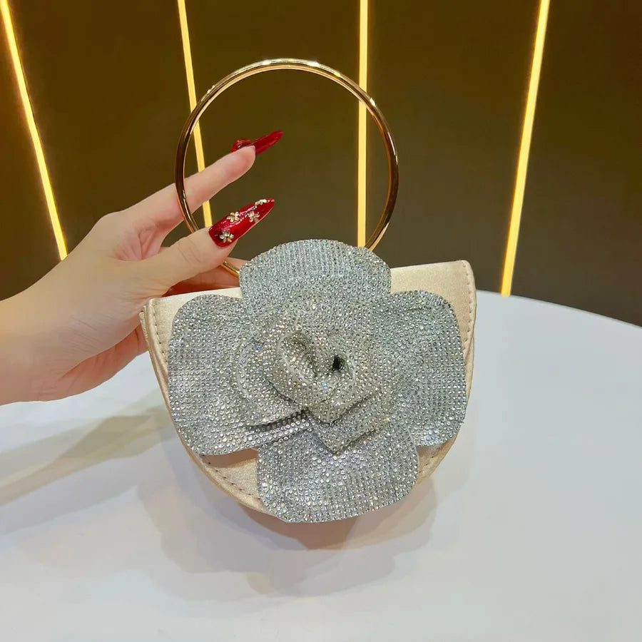 Fashionable Tea Rose Shiny Handbag