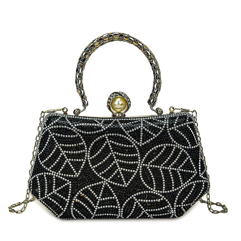 Diamond Embedded Retro Evening Bag