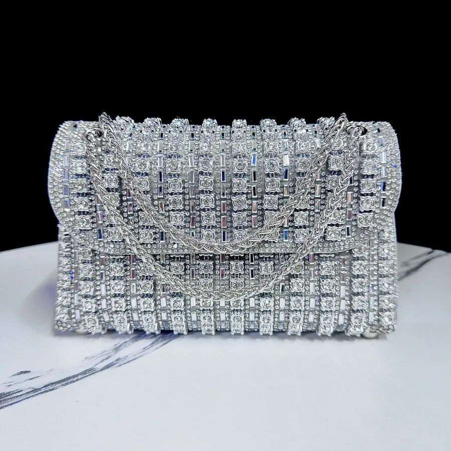 Diamond Embedded Underarm Evening Bag