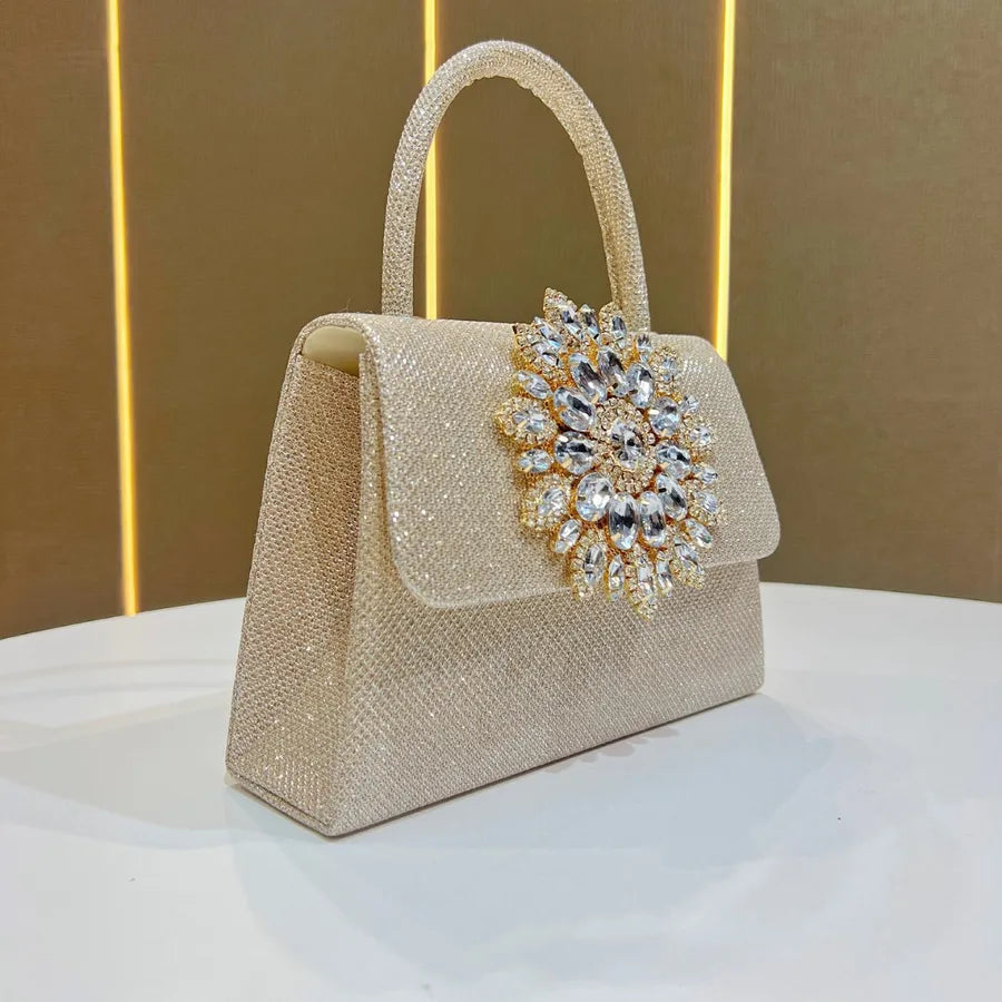 Diamond Embedded Chain Handbag