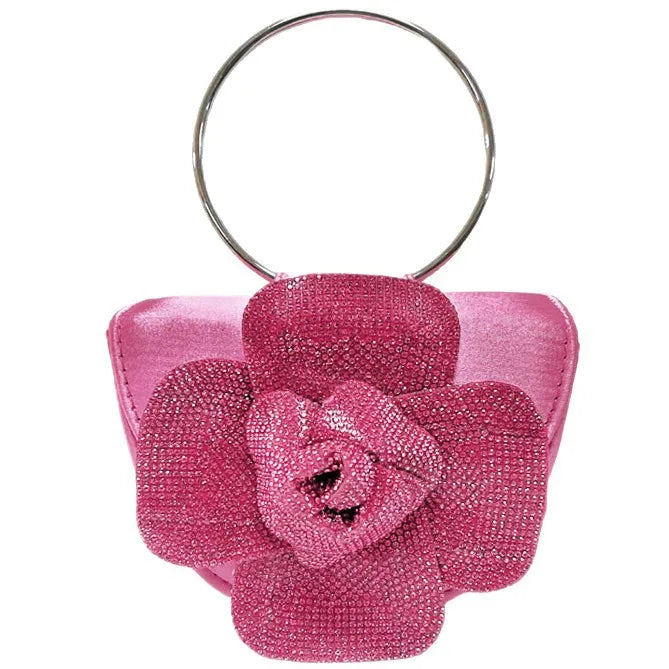 Fashionable Tea Rose Shiny Handbag