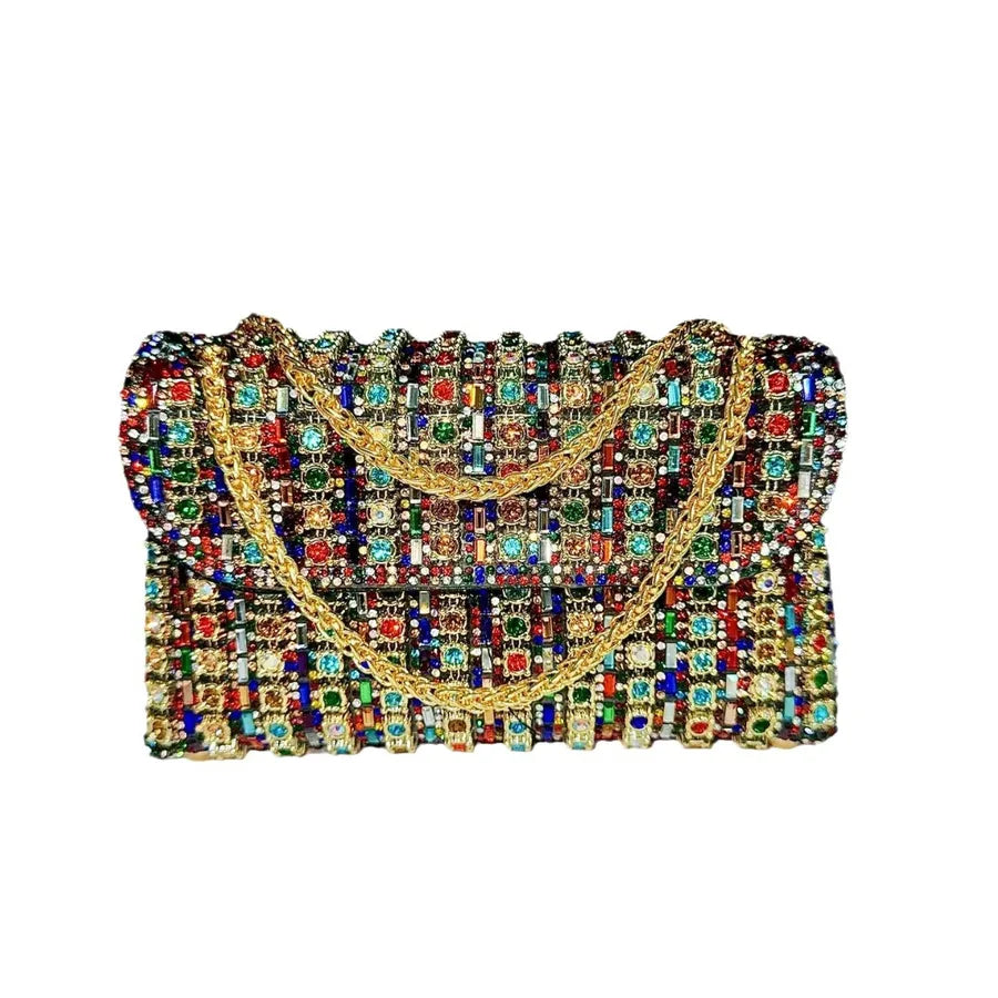 Diamond Embedded Underarm Evening Bag