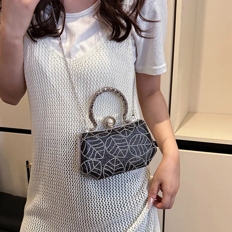 Diamond Embedded Retro Evening Bag