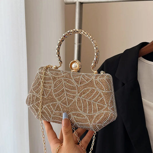 Diamond Embedded Retro Evening Bag