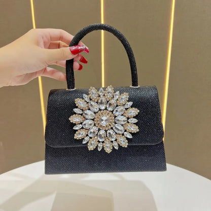 Diamond Embedded Chain Handbag