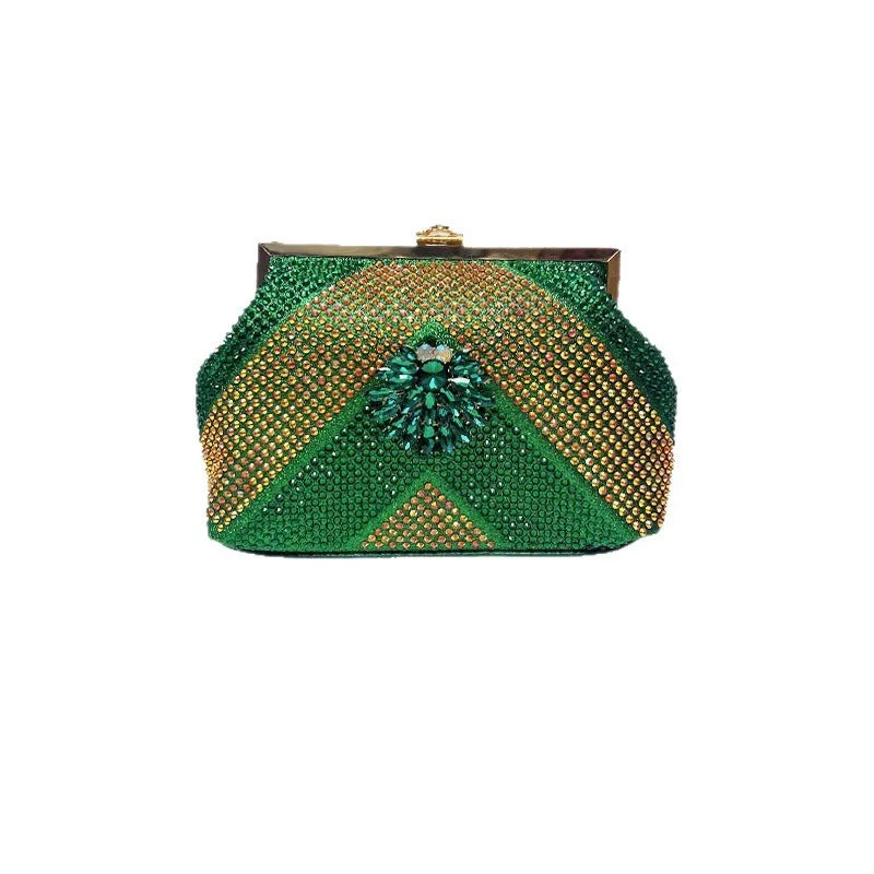 Elegant Diamond Embedded Clutch Bag