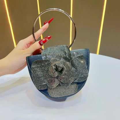 Fashionable Tea Rose Shiny Handbag