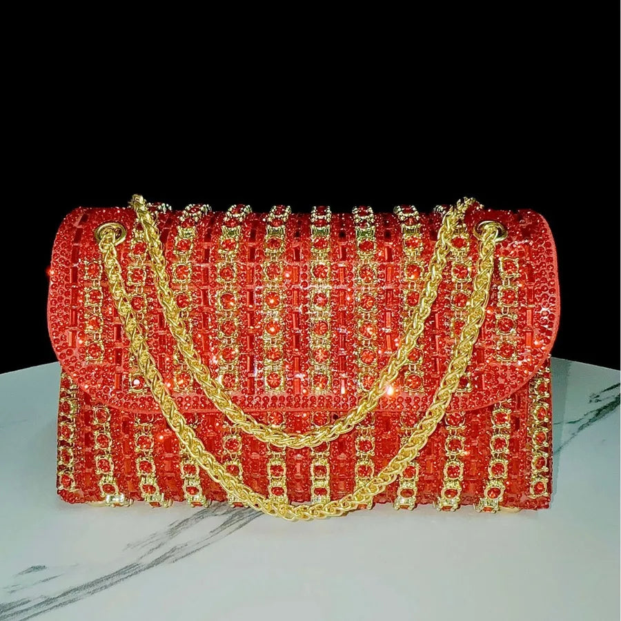 Diamond Embedded Underarm Evening Bag