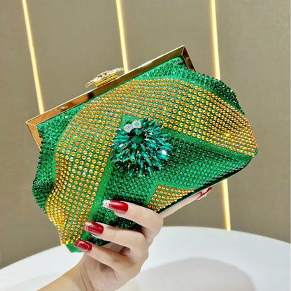 Elegant Diamond Embedded Clutch Bag