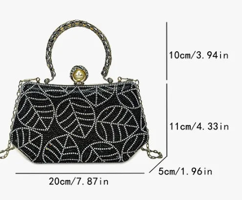 Diamond Embedded Retro Evening Bag
