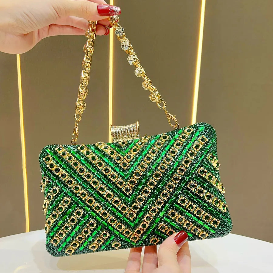 New Evening Gown Diamond Clutch Bag