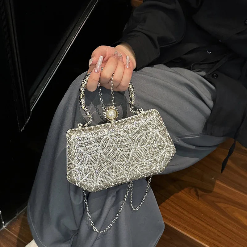 Diamond Embedded Retro Evening Bag