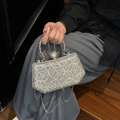 Diamond Embedded Retro Evening Bag