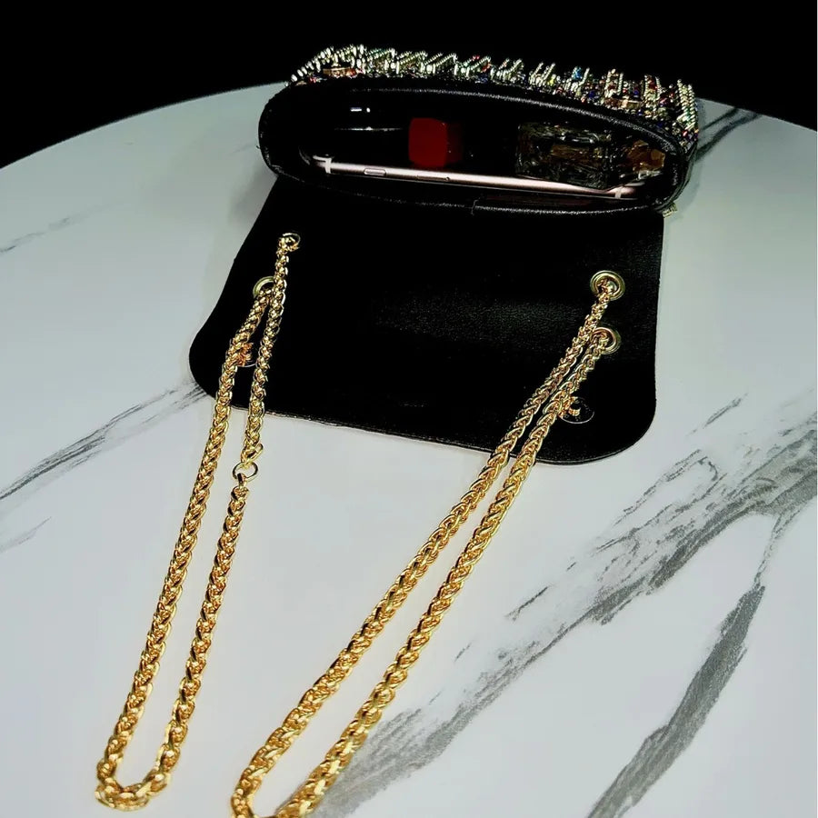 Diamond Embedded Underarm Evening Bag