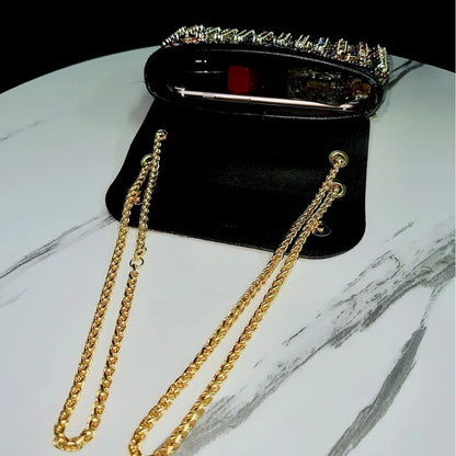 Diamond Embedded Underarm Evening Bag