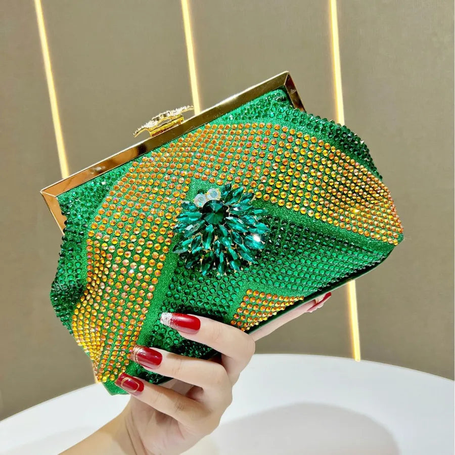 Elegant Diamond Embedded Clutch Bag