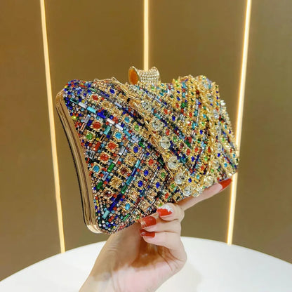 New Evening Gown Diamond Clutch Bag