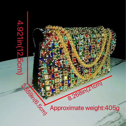 Diamond Embedded Underarm Evening Bag