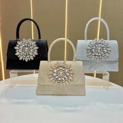 Diamond Embedded Chain Handbag