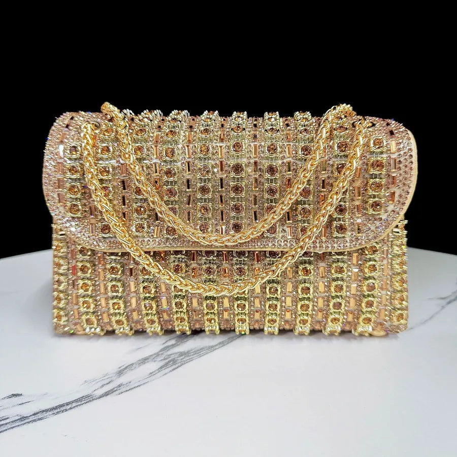 Diamond Embedded Underarm Evening Bag