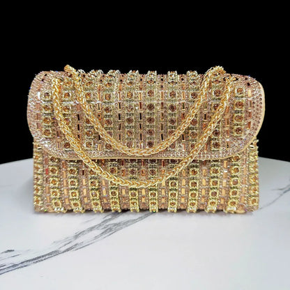 Diamond Embedded Underarm Evening Bag