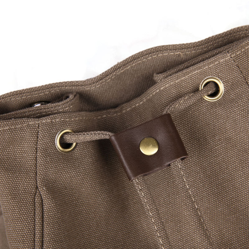 Close-up of a retro girls fashion backpack featuring durable fabric and stylish hardware details