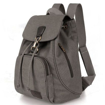 Eprolo retro girls fashion backpack in grey with spacious compartments and adjustable straps