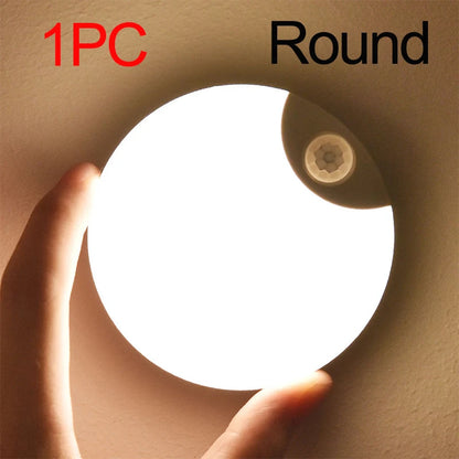Round white LED garden light for outdoor illumination