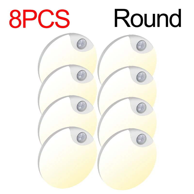 Round white LED garden lights for outdoor illumination