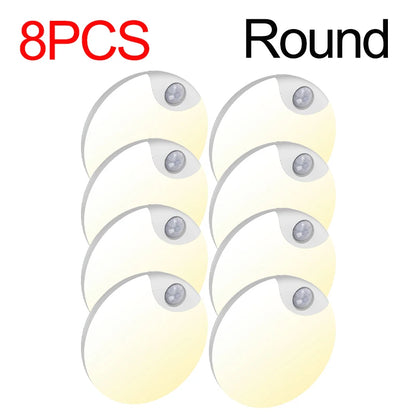 Round white LED garden lights for outdoor illumination