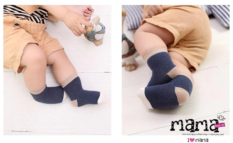 Navy blue soft toddler socks for boys and girls with comfortable design for all-day wear