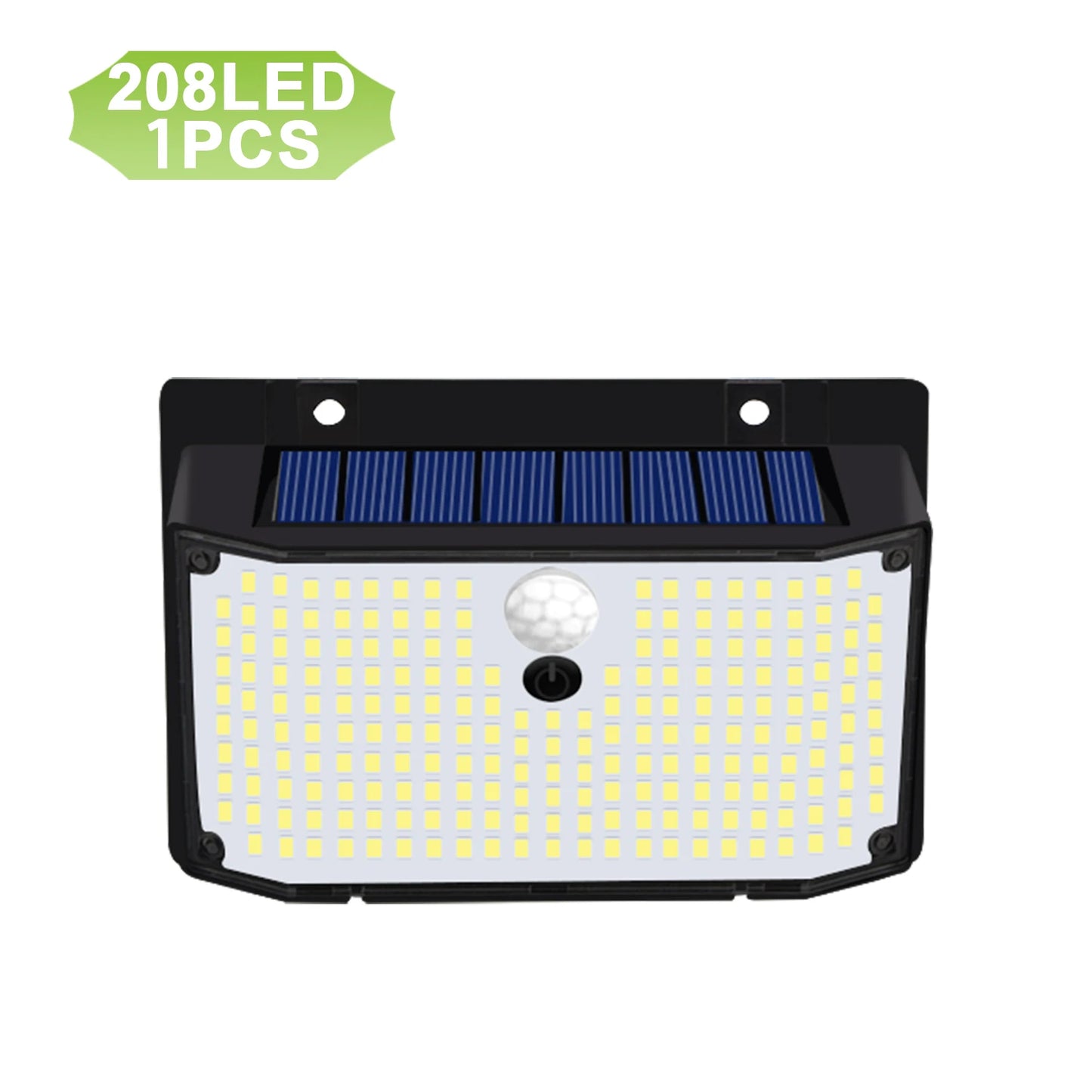 Black solar lights in garden with 208 LED and motion sensor