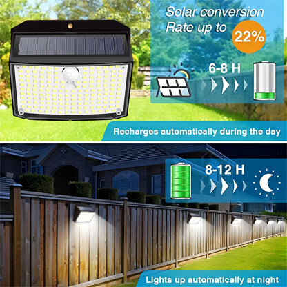 White solar lights in garden for automatic night illumination