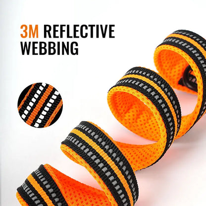 Adjustable multi-function dog lead featuring 3M reflective webbing for enhanced visibility during walks