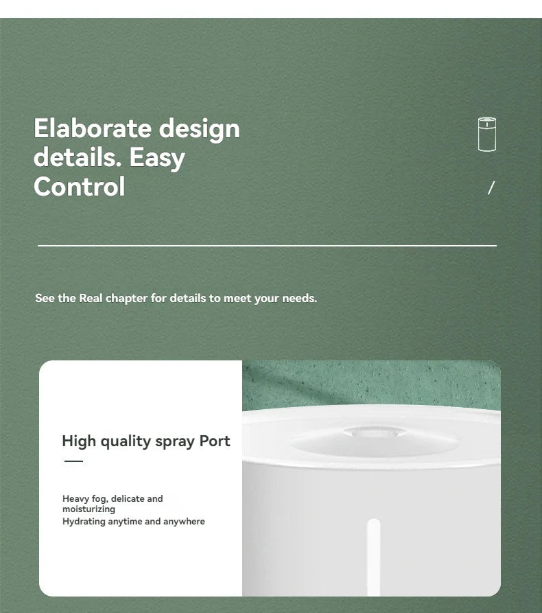 USB automatic humidifier with light featuring a sleek design and high-quality spray port for hydration