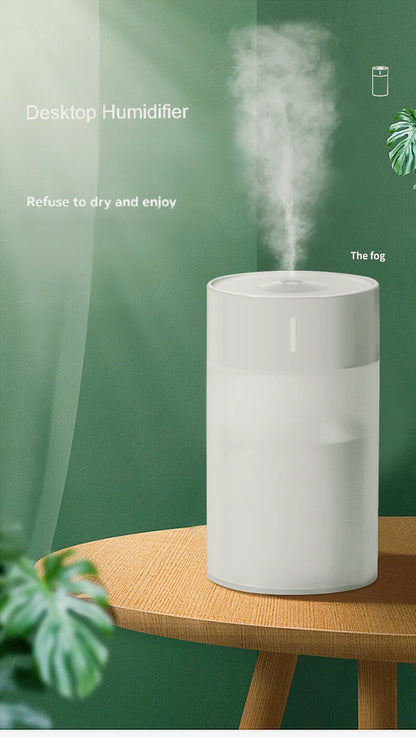 Luxurymania24 USB automatic humidifier with light emitting soothing mist for improved air quality