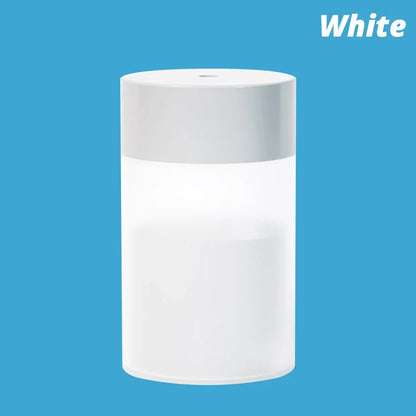 White USB automatic humidifier with light for home or office use, featuring a sleek design